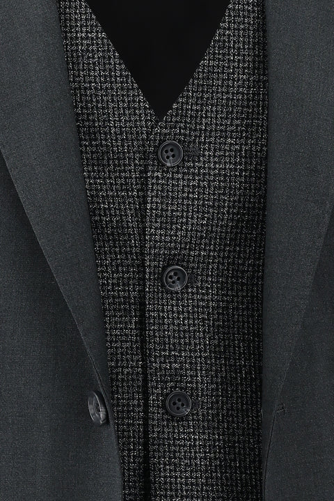 Medium Anthracite 6 Drop Regular Fit Standard Cut Suit with Vest