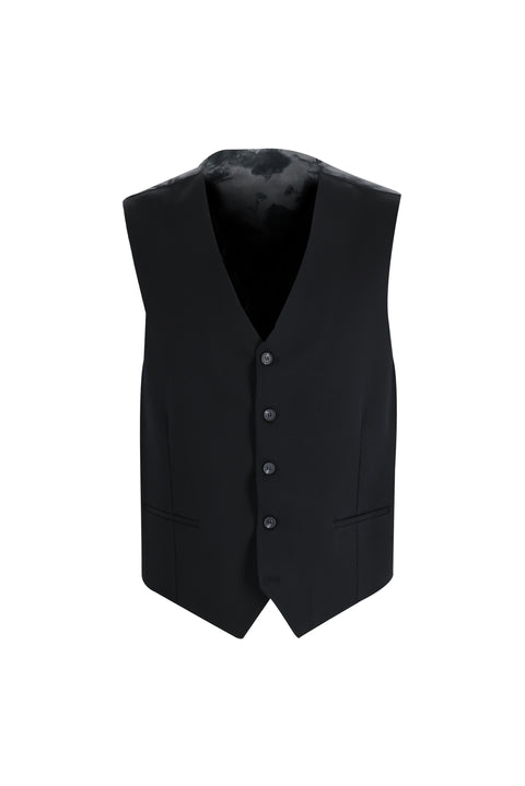 Black 7 Drop Super Slim Fit Extra Narrow Cut Suit with Vest