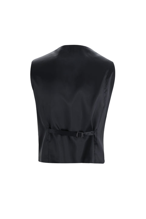 Black 7 Drop Super Slim Fit Extra Narrow Cut Suit with Vest