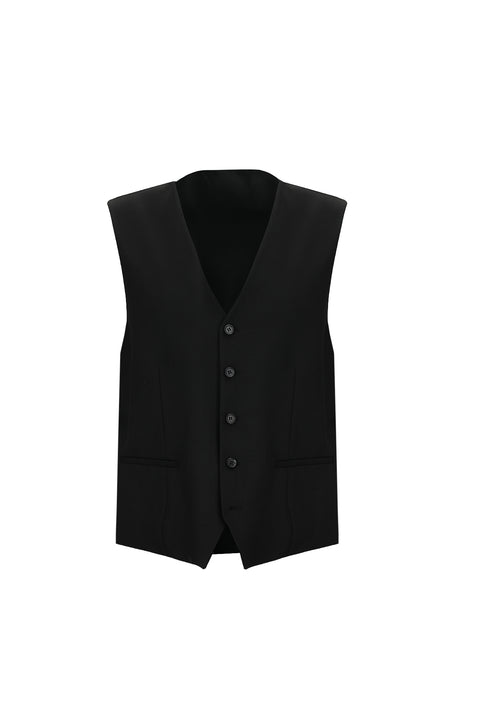 Siyah 6 Drop Regular Fit Standart Kesim Yelekli Takım Elbise