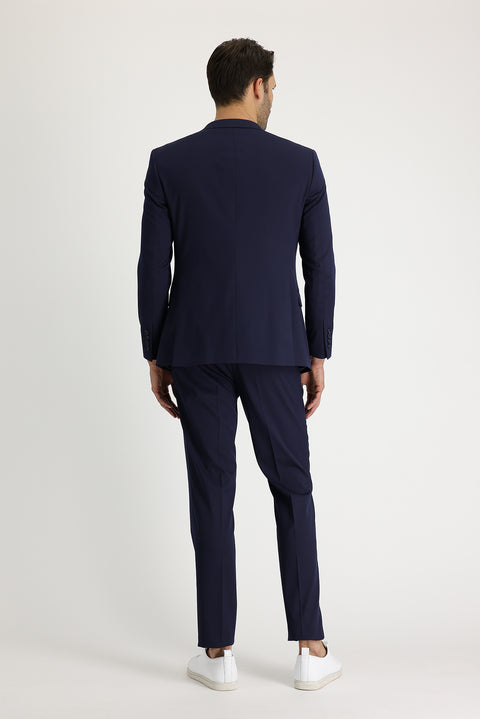 Medium Navy 7 Drop Super Slim Fit Extra Narrow Cut Suit with Vest