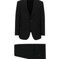 Black 7 Drop Slim Fit Narrow Cut Wool Suit