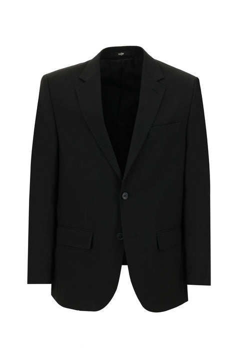 Black 7 Drop Slim Fit Narrow Cut Wool Suit