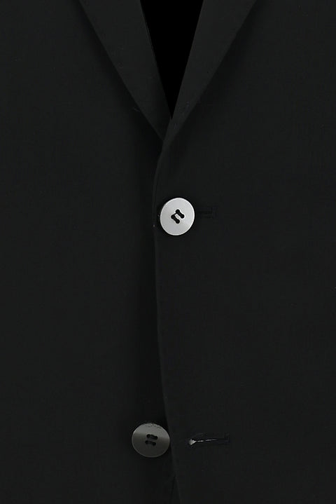 Black 6-Drop Regular Fit Standard Cut Wool Suit