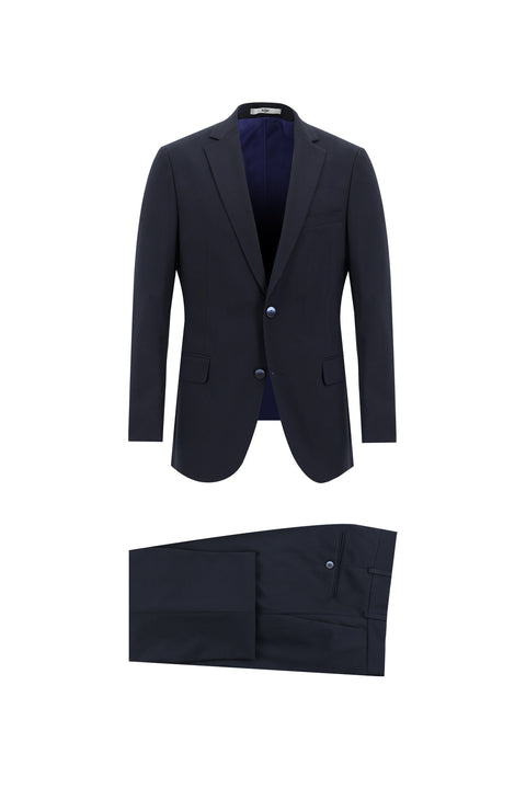 Dark Navy 6 Drop Regular Fit Standard Cut Wool Suit