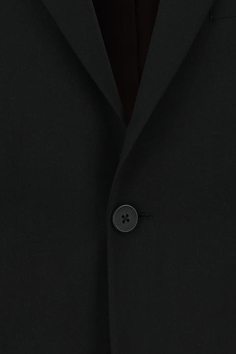 Black 6-Drop Regular Fit Standard Cut Wool Suit