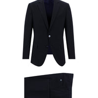 Koyu Lacivert 6 Drop Regular Fit Standart Kesim Yünlü Takım Elbise