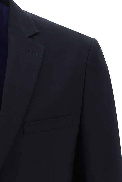 Koyu Lacivert 6 Drop Regular Fit Standart Kesim Yünlü Takım Elbise