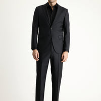 Black 6-Drop Regular Fit Standard Cut Suit