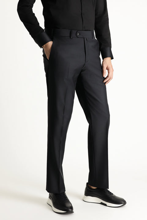 Black 7 Drop Slim Fit Narrow Cut Wool Suit