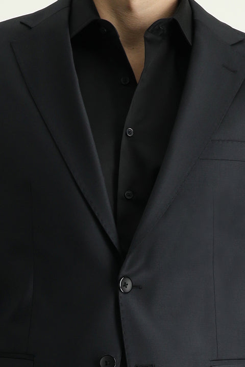 Black 7 Drop Slim Fit Narrow Cut Wool Suit