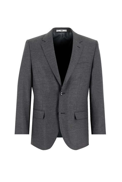 Dark Gray 6-Drop Regular Fit Standard Cut Wool Suit