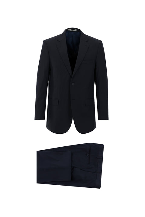 Black 4-Drop Relaxed Fit Suit