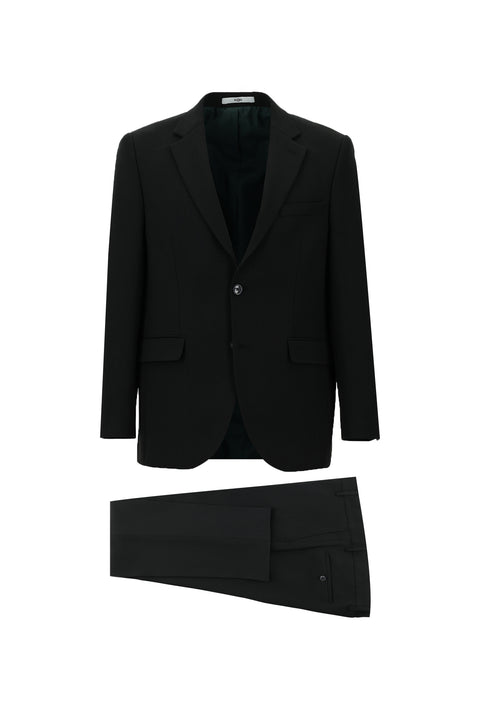 Black 4-Drop Relaxed Fit Suit