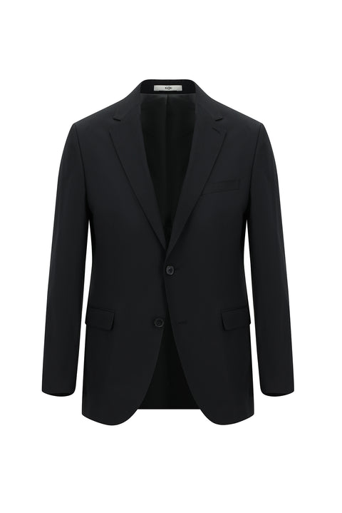Black 6-Drop Regular Fit Standard Cut Suit