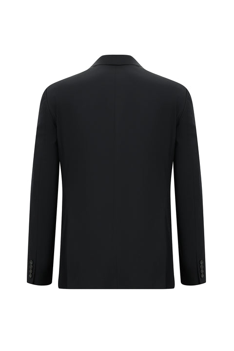 Black 6-Drop Regular Fit Standard Cut Suit