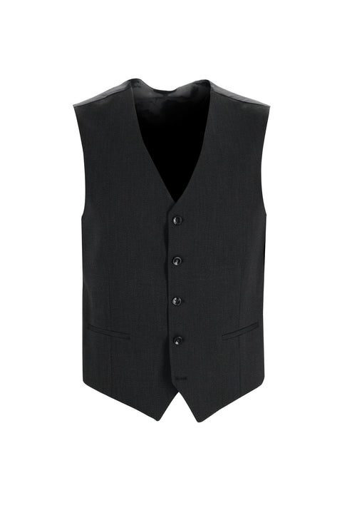Siyah 7 Drop Super Slim Fit Eksra Dar Kesim Yelekli Takım Elbise