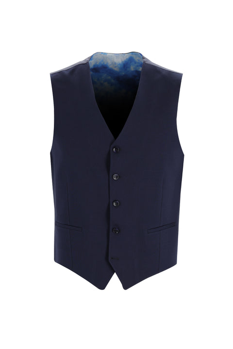 Dark Navy 7 Drop Super Slim Fit Extra Narrow Cut Suit with Vest