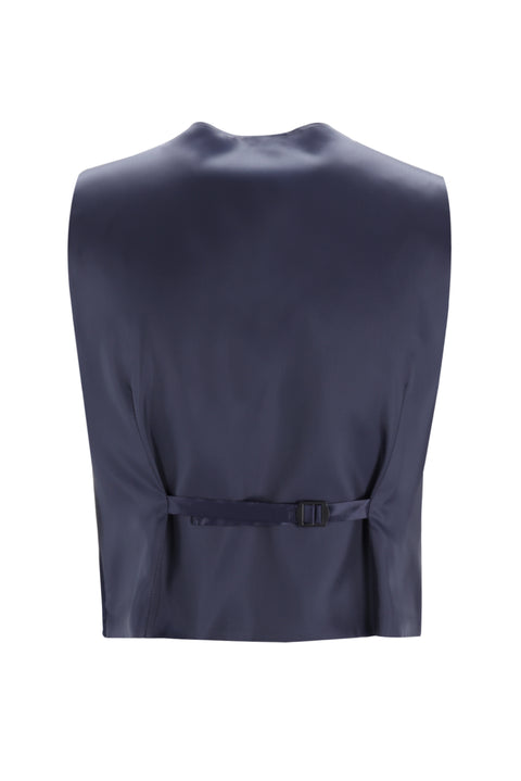 Dark Navy 7 Drop Super Slim Fit Extra Narrow Cut Suit with Vest
