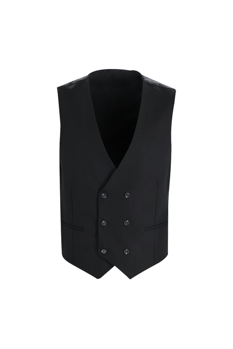 Black 7 Drop Super Slim Fit Extra Narrow Cut Suit with Vest
