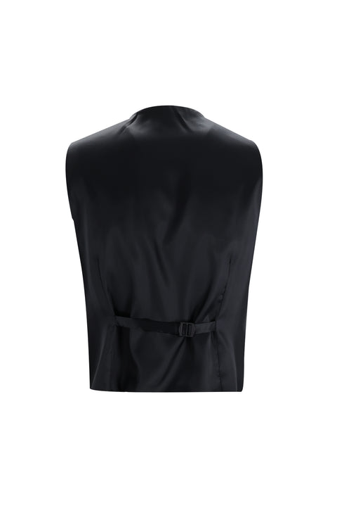 Black 7 Drop Super Slim Fit Extra Narrow Cut Suit with Vest