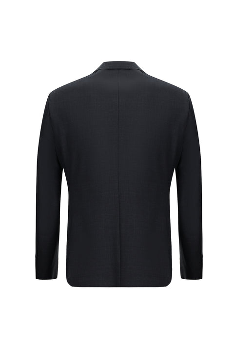 Dark Gray 7 Drop Slim Fit Narrow Cut Wool Patterned Suit