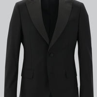 Black 6-Drop Regular Fit Standard Cut Tuxedo & Groom Suit