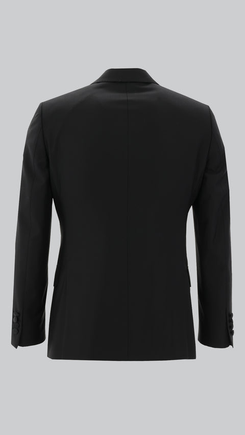 Black 6-Drop Regular Fit Standard Cut Tuxedo & Groom Suit