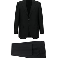 Black 4-Drop Relaxed Fit Eyelet Suit
