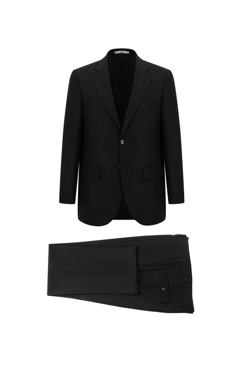 Black 4-Drop Relaxed Fit Eyelet Suit