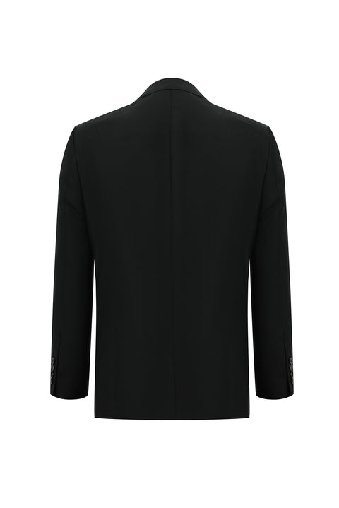 Black 4-Drop Relaxed Fit Eyelet Suit