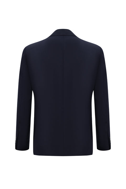 Black and Navy Blue 7 Drop Slim Fit Eyelet Suit
