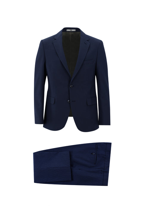 Light Navy Blue 7 Drop Slim Fit Eyelet Suit