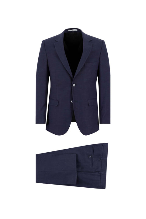 Light Navy Blue 7 Drop Slim Fit Eyelet Suit