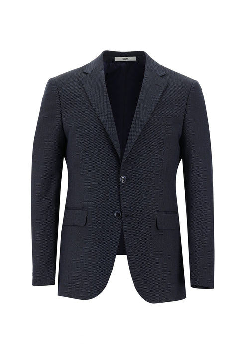 Dark Navy 7 Drop Slim Fit Eyelet Suit
