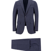 Medium Navy 7 Drop Slim Fit Eyelet Suit