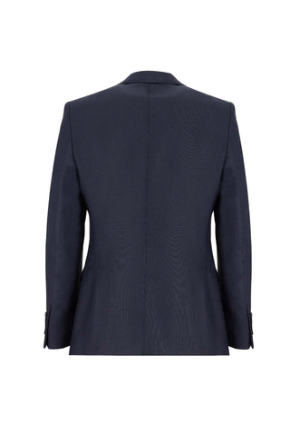  Koyu Lacivert 7 Drop Slim Fit Dar Kesim Yünlü Kuşgözü Takım Elbise