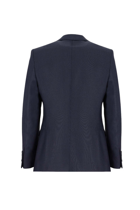 Dark Navy 7 Drop Slim Fit Narrow Cut Wool Eyelet Suit