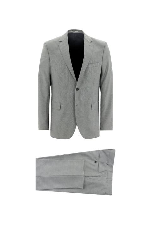 Light Gray 6 Drop Regular Fit Standard Cut Striped Suit