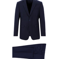 Light Navy Blue 7 Drop Slim Fit Striped Suit