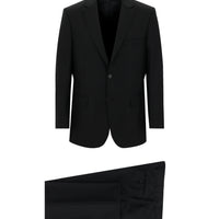 Dark Anthracite 4-Drop Relaxed Fit Plaid Suit