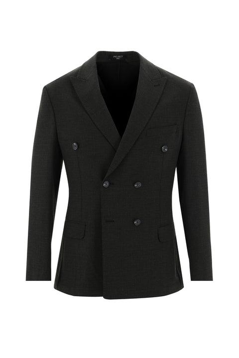 Dark Gray 7 Drop Super Slim Fit Extra Narrow Cut Double-Breasted Suit