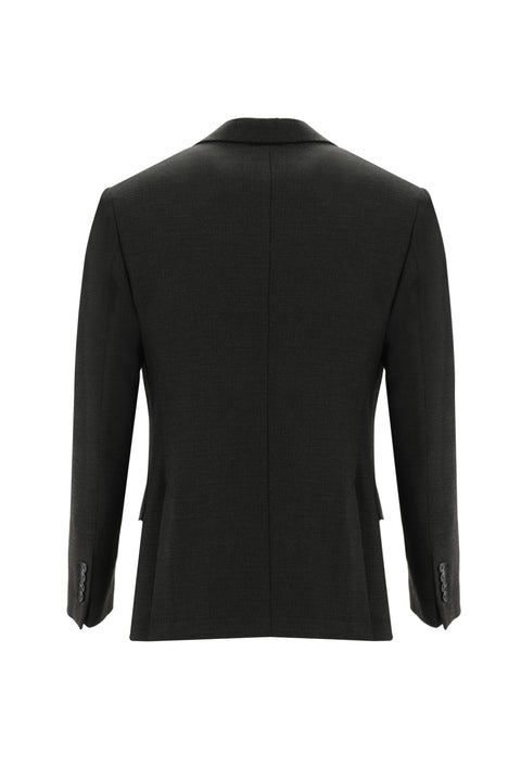Dark Gray 7 Drop Super Slim Fit Extra Narrow Cut Double-Breasted Suit