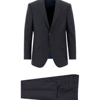 Dark Gray 7 Drop Slim Fit Plaid Suit