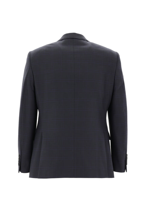 Dark Gray 7 Drop Slim Fit Plaid Suit