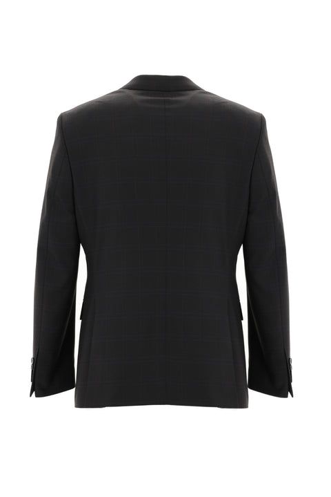 Dark Anthracite 7 Drop Slim Fit Plaid Suit