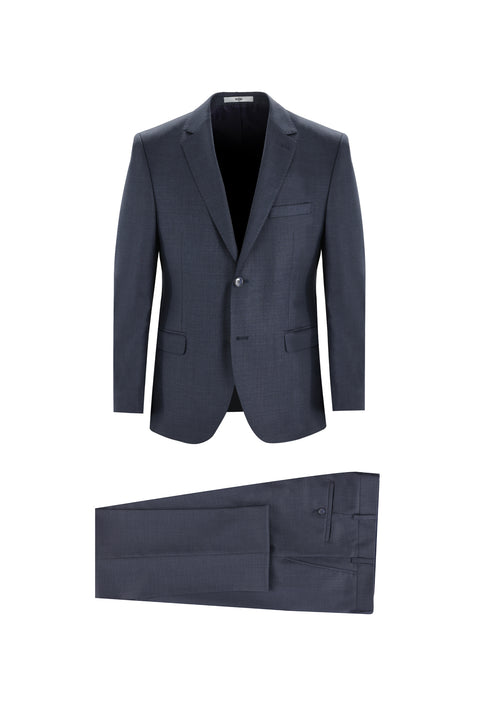 Medium Smoke Melange 7 Drop Slim Fit Narrow Cut Suit