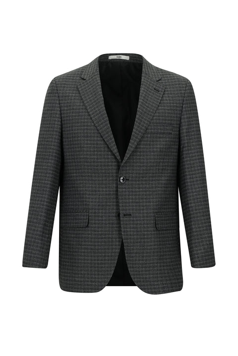 Black 7 Drop Slim Fit Patterned Suit