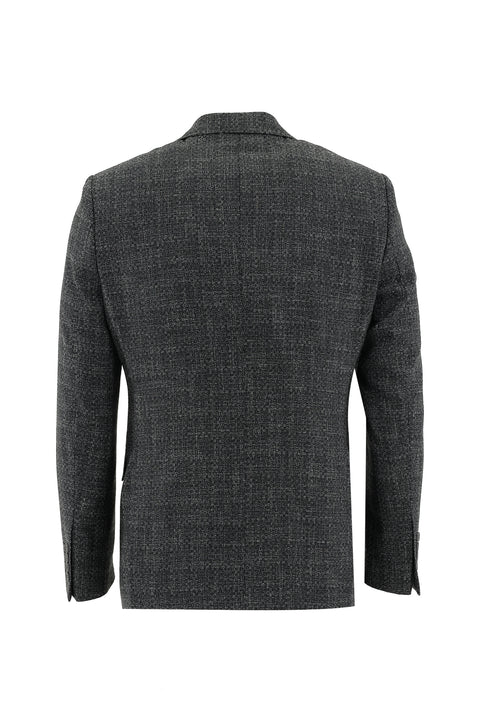 Black 7 Drop Slim Fit Linen Suit with Vest