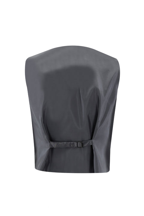 Black 7 Drop Slim Fit Linen Suit with Vest